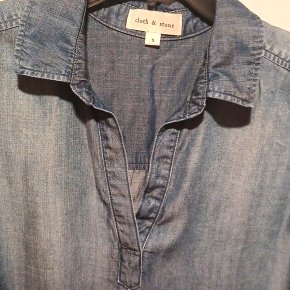 Cloth and Stone chambray tunic dress, denim look, size Small - Picture 3 of 9